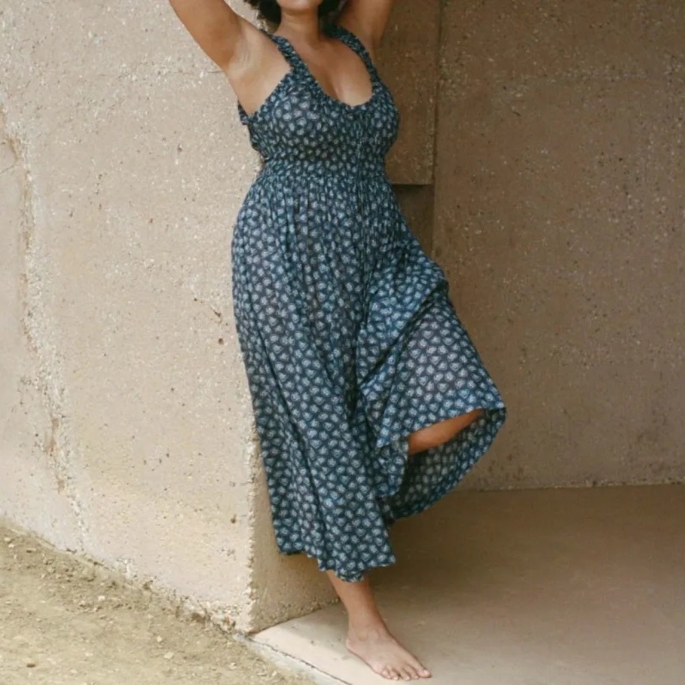 Doen Emmaretta Dress in Bleu Bedford Paisley